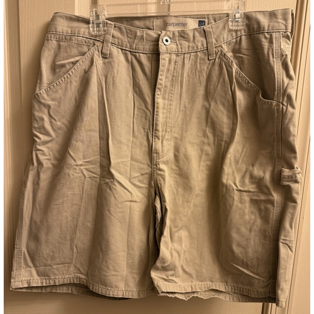 Vintage GAP Carpenter Khaki Shorts Men 38 Baggy Hip‎ Hop Skate 90s Y2K EUC